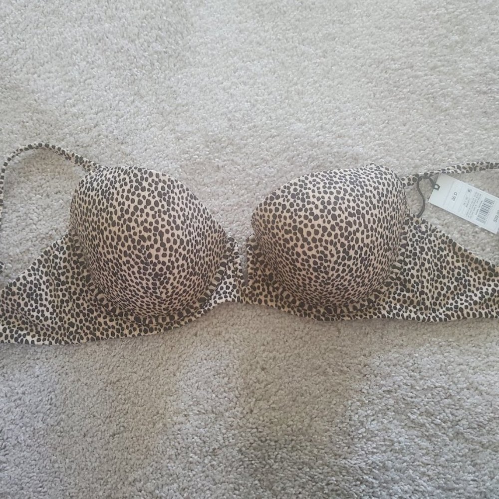 NWT Shade and Shore 36D Animal Print Bikini Top